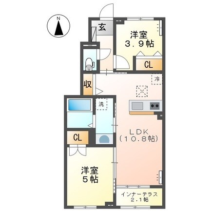 リラ・コンフィ 201号室 間取り