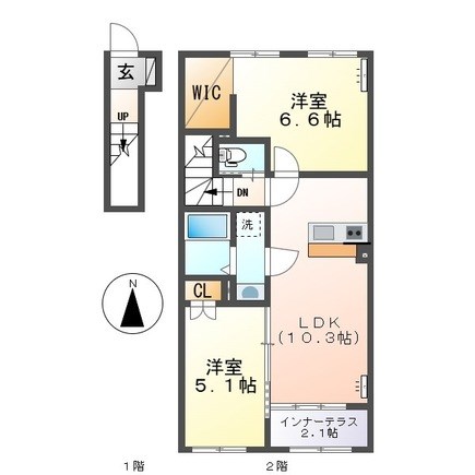 リラ・コンフィ 202号室 間取り