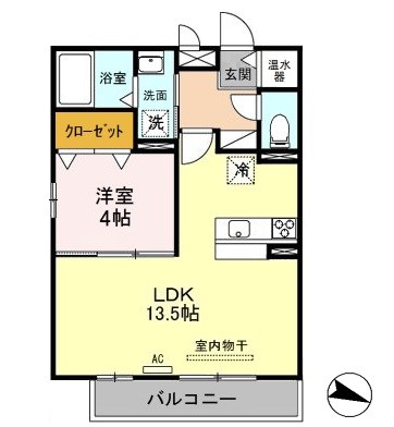 リヴェール山田 206号室 間取り