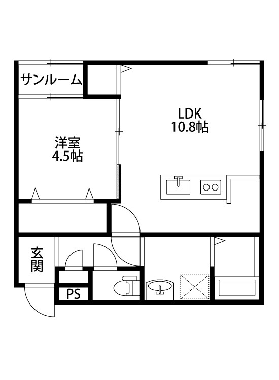FLOURISH上所駅前 104号室 間取り