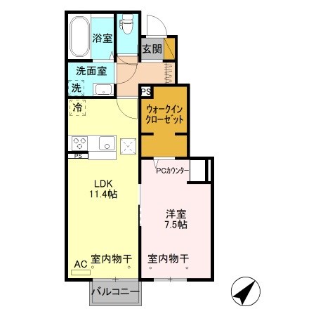 フローラ 103号室 間取り