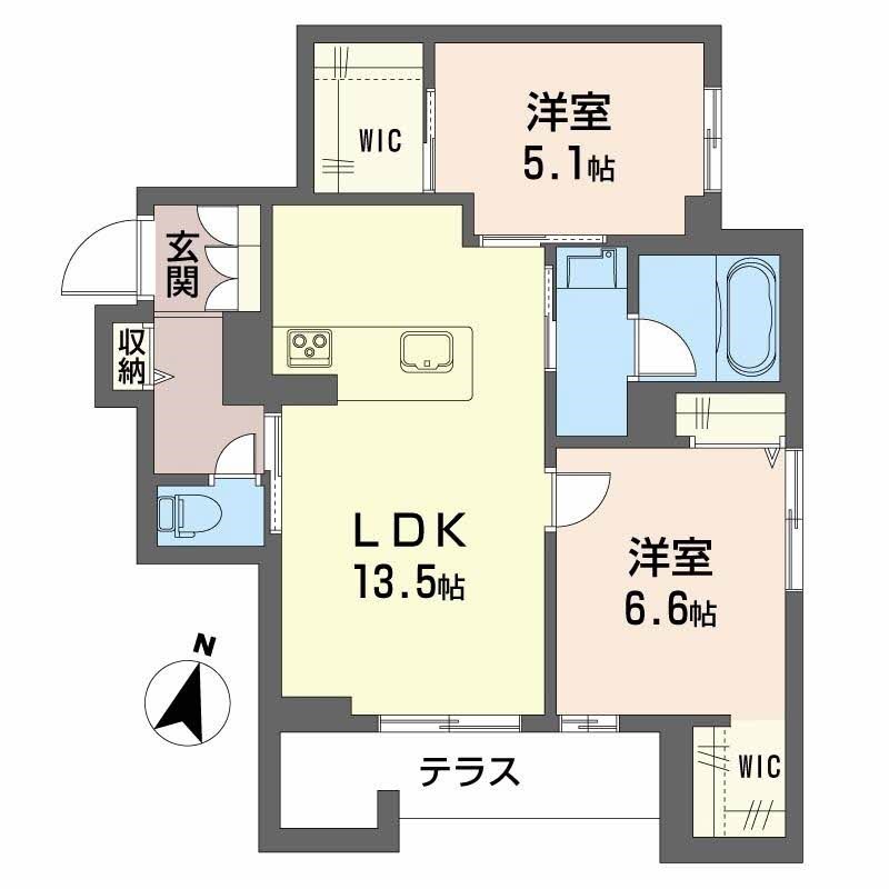 シャーメゾン笹和 105号室 間取り