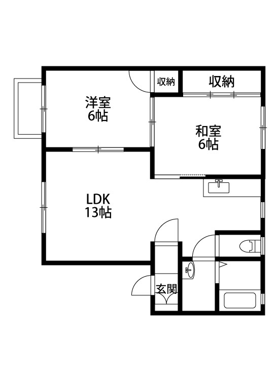 アトラス小針 C-202号室 間取り