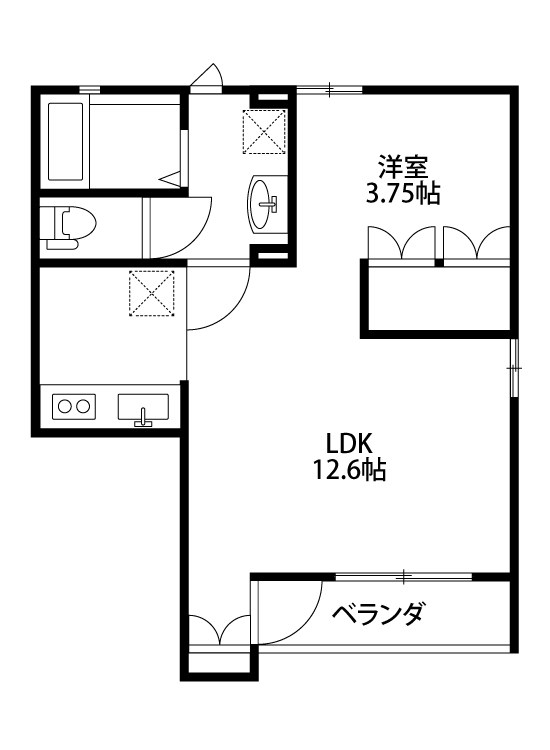 ソレイユ　ナカヤマ 101号室 間取り