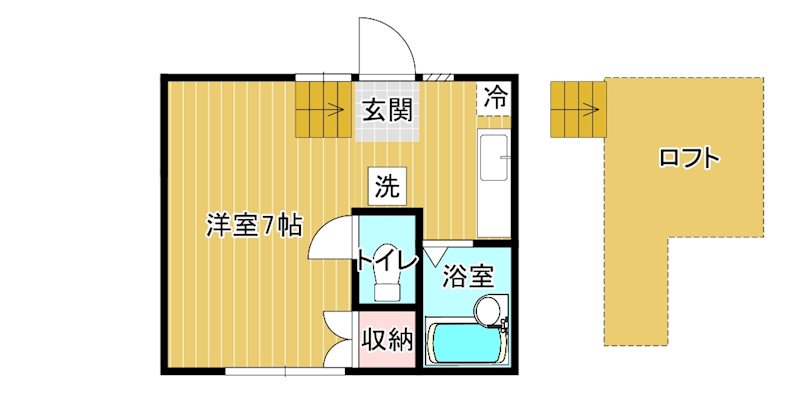 ﾏﾉﾜｰﾙ本町 206号室 間取り