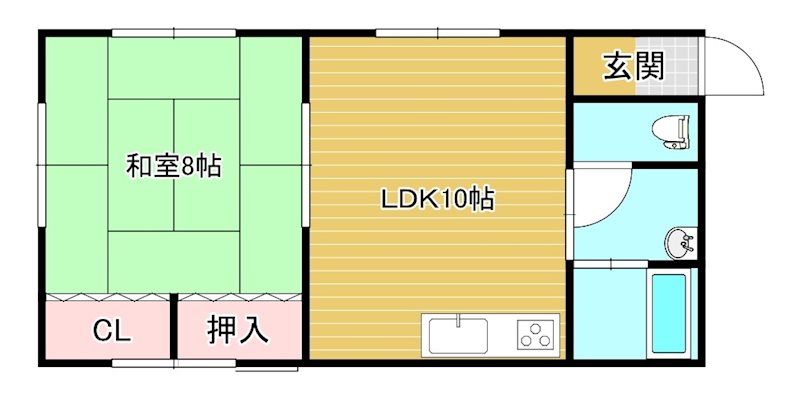 ﾒｿﾞﾝｳｴｽﾄﾀｳﾝ 202号室 間取り