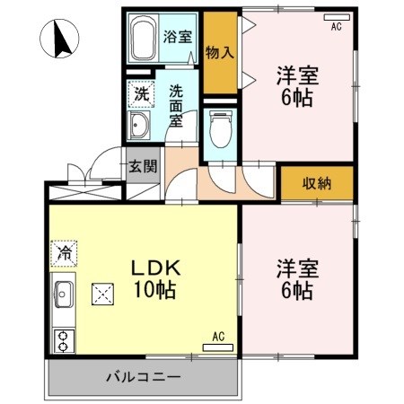 ロイヤルガーデン A101号室 間取り
