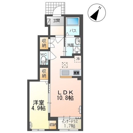 グランピュア 103号室 間取り