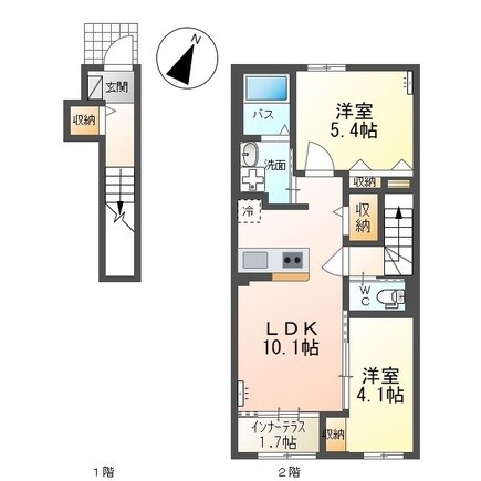 グランピュア 202号室 間取り