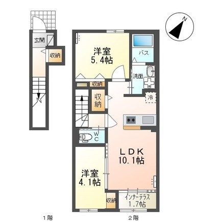 グランピュア 203号室 間取り