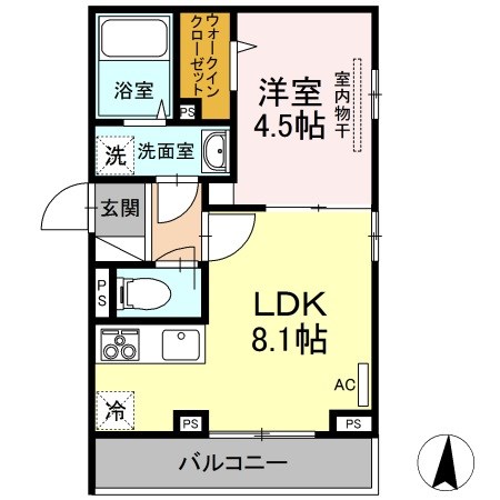 クロノス天神 305号室 間取り