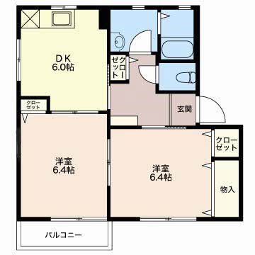 ウィズリーガーデン  F102号室 間取り