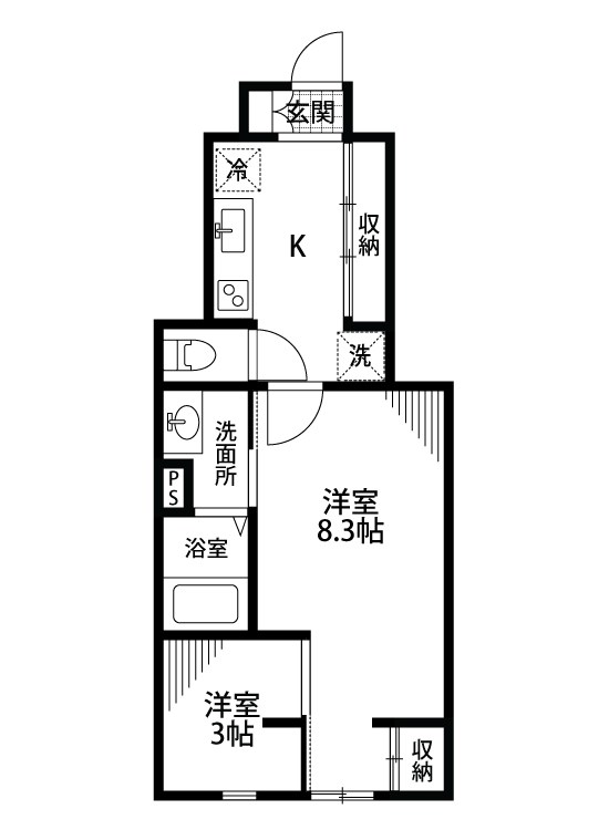Rouage関屋 102号室 間取り