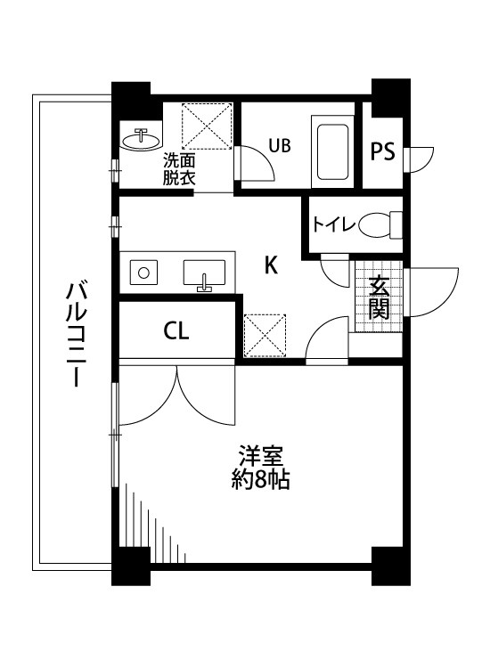 セントラルコート上大川前 202号室 間取り
