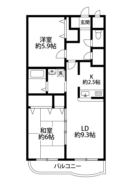 プレム寺山 105号室 間取り