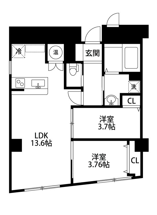 グレイスハイツ旭町通 101号室 間取り