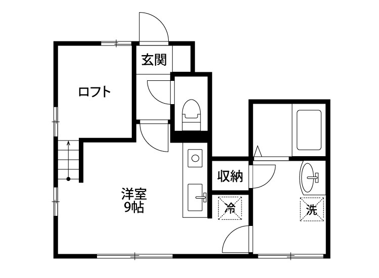 学校町メトロ 101号室 間取り