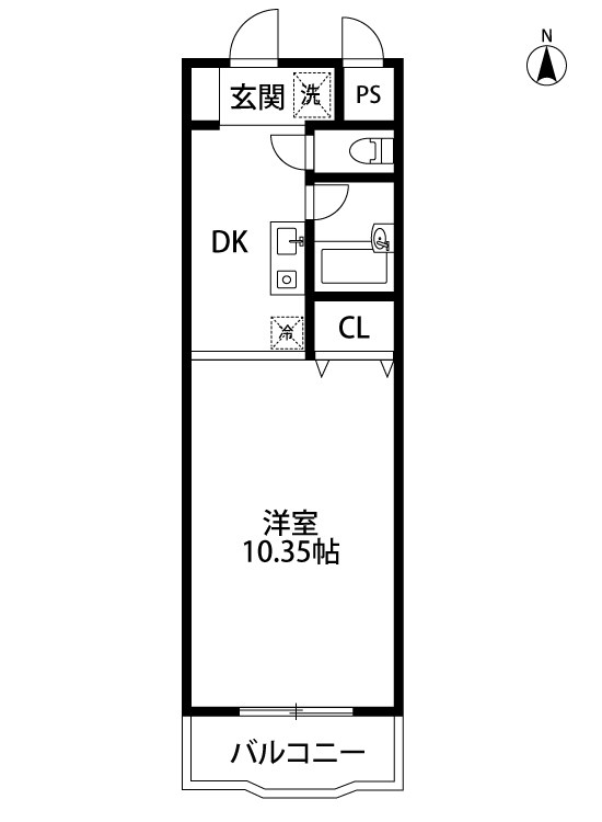 モンシャトー 107号室 間取り
