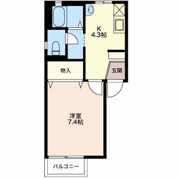 ルミエールうぐいす 201号室 間取り