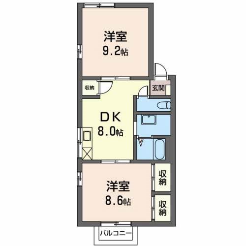 アークプラザ　A 202号室 間取り