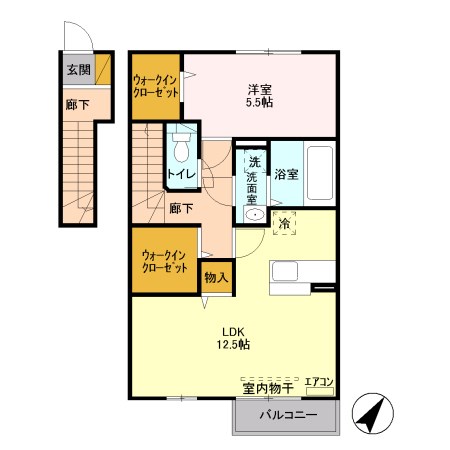 シエスタⅢ 202号室 間取り