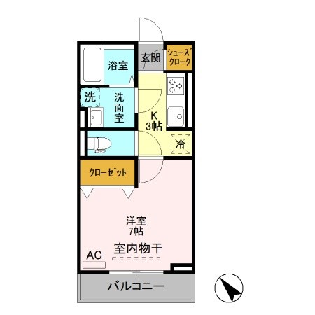 プランドール松美台 303号室 間取り