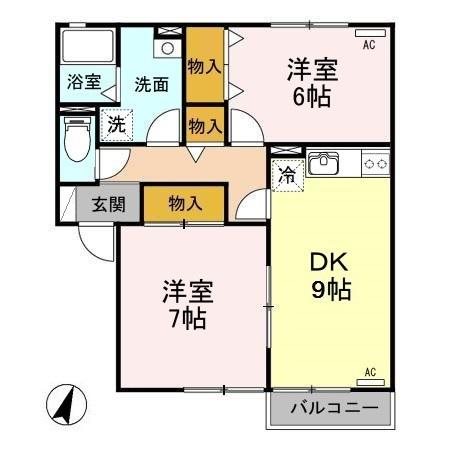 ロイヤルガーデンコートB 102号室 間取り
