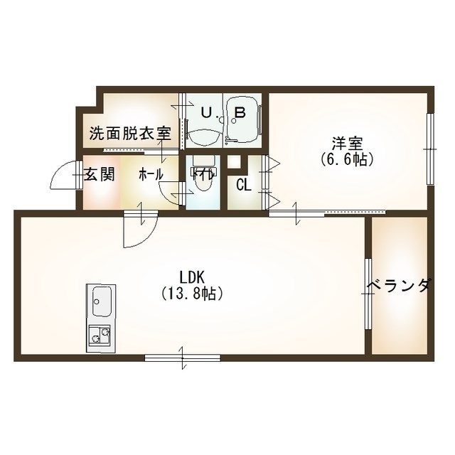 エスポワール寺尾 303号室 間取り