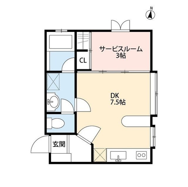 フレンド沼垂 A202号室 間取り