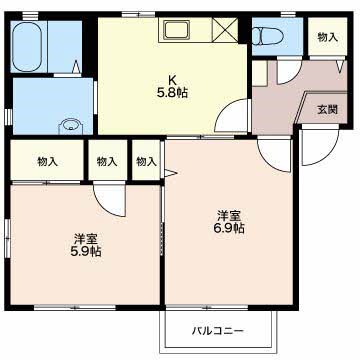 アドヴァンス 201号室 間取り