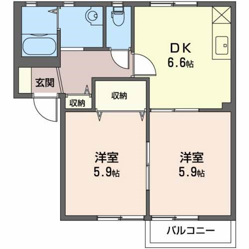 ヴィラセレッソ 102号室 間取り