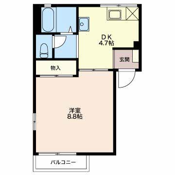 リバティハイツⅠ 202号室 間取り