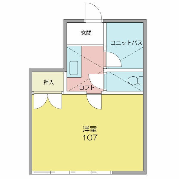 コテージプラネット A107号室 間取り