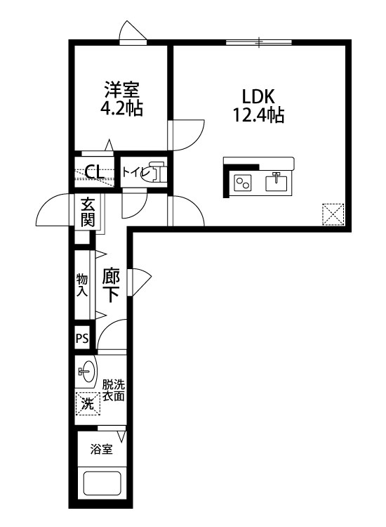 Casa　Vento 103号室 間取り
