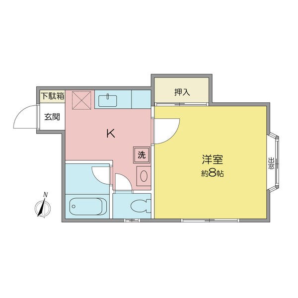 旭ハウス上所Ⅱ 208号室 間取り