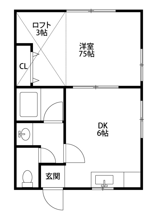 プチメゾン 201号室 間取り