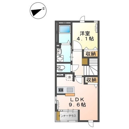 グロワールⅡ 203号室 間取り