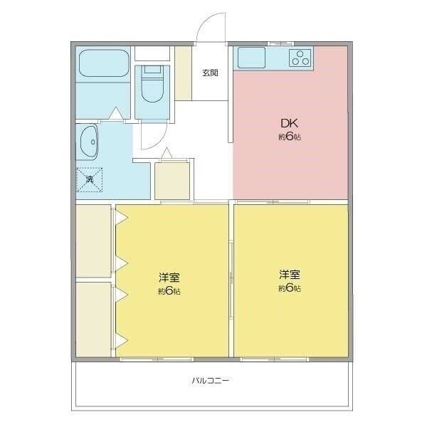 ルミエール城山 206号室 間取り