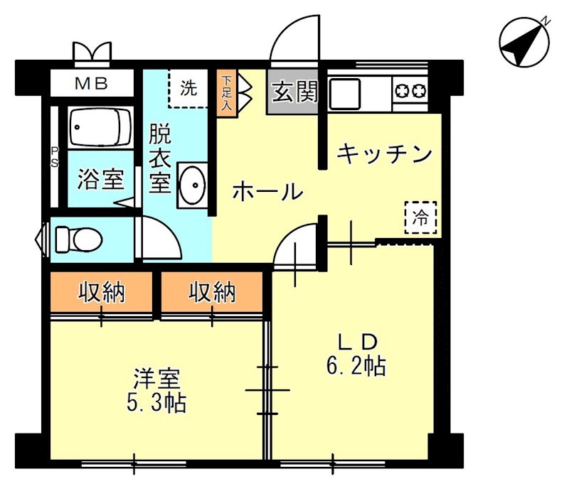 ヴィラ有明 401号室 間取り