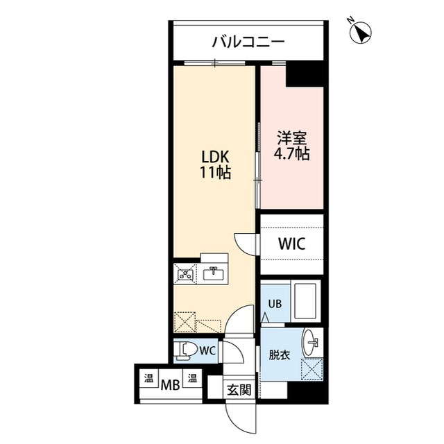 リベラ上大川前 302号室 間取り