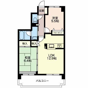 パンシャトー 203号室 間取り