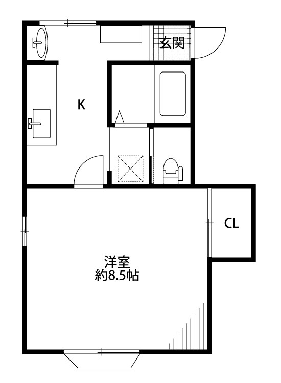 ルーラ浜浦 201号室 間取り