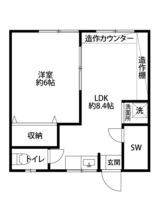 コーポ泉 3号室 間取り
