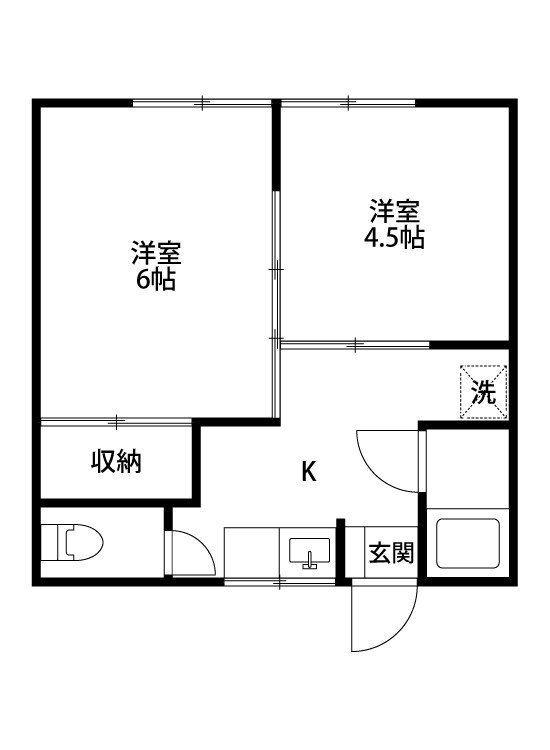 コーポ泉 7号室 間取り