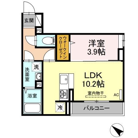 コルマール 202号室 間取り