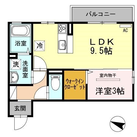 フルレット 303号室 間取り