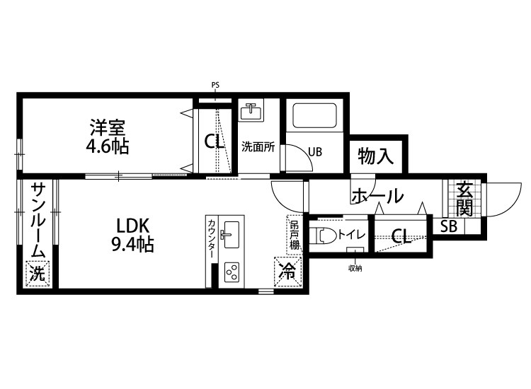 グレイス中木戸Ⅰ 103号室 間取り