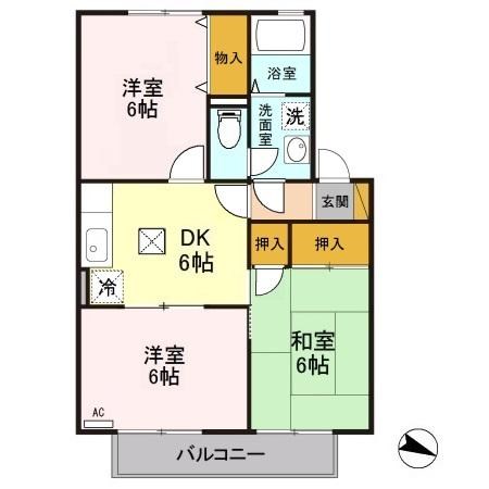 ウォーター・シールド  C105号室 間取り