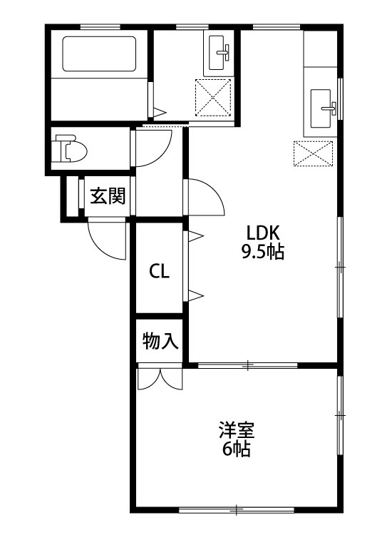 コーポドエル 102号室 間取り