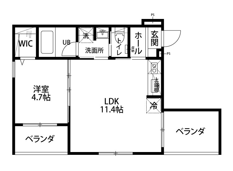寺地アパート(仮称) 201号室 間取り